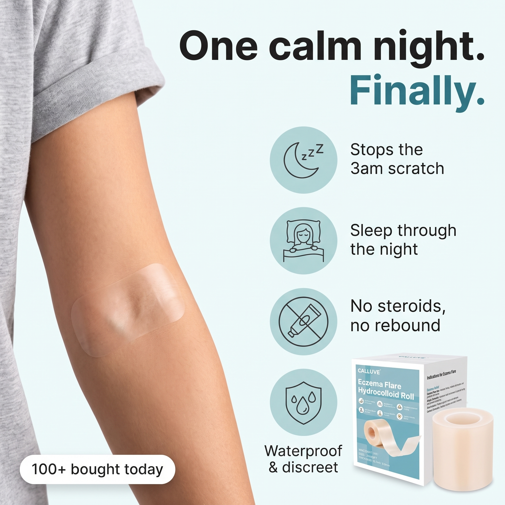 Calluve Flareguard™ — Cut-to-Fit Eczema Flare Patch
