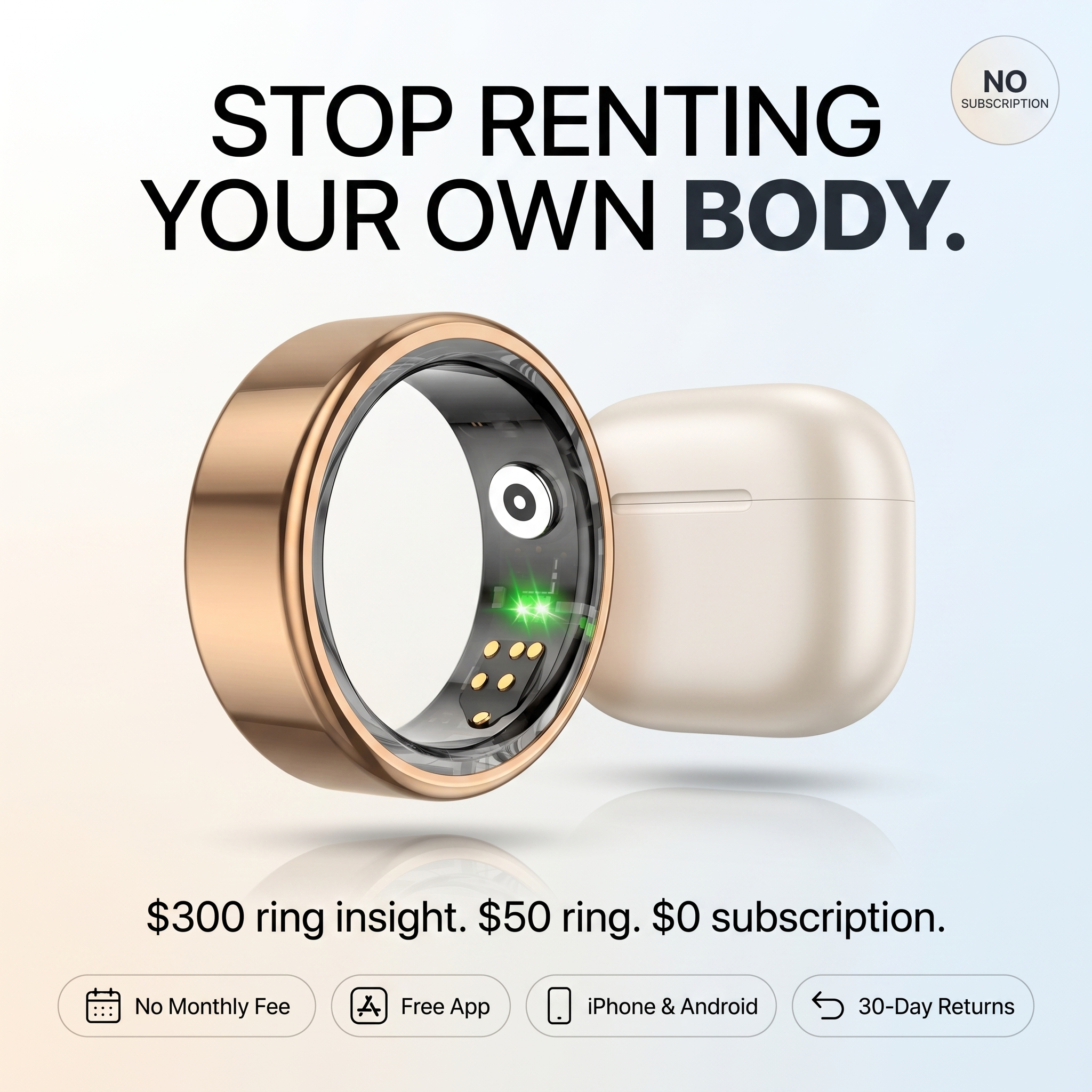 Calluve Vita Ring — Smart Health Tracking, No Subscription