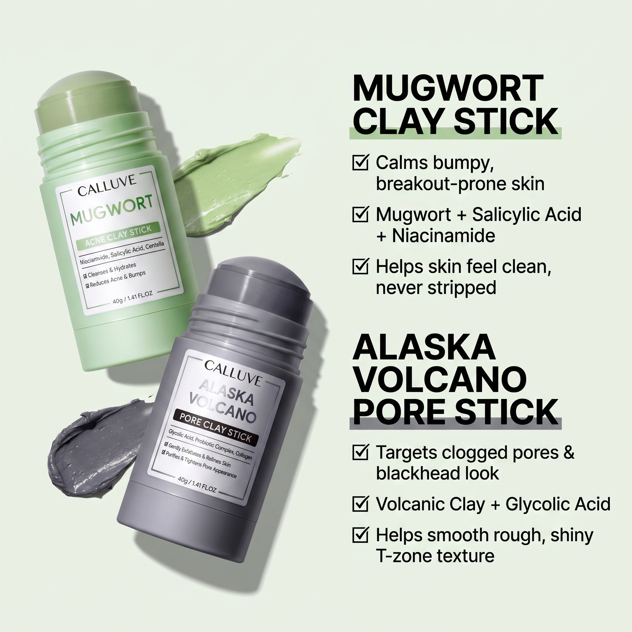 PoreSwipe Clay Stick Duo