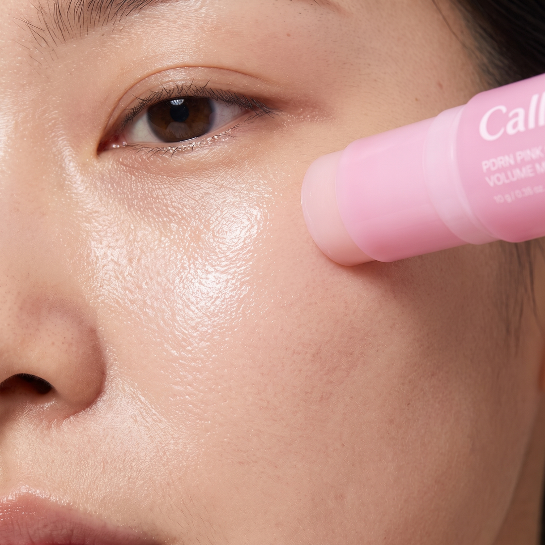 Eye creams sit on top. This works where the shadow is.