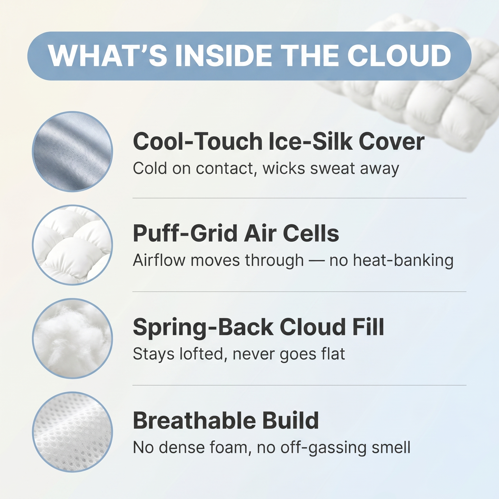Calluve CloudChill Puff Pillow